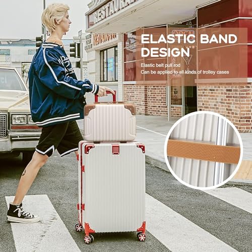 Proxin Cosmetic Bag Case Travel Hand Luggage Small Portable Carrying Suitcase Makeup Case for Women Organizer Box Vanity Mini Suitcase (Brown) - Image 4