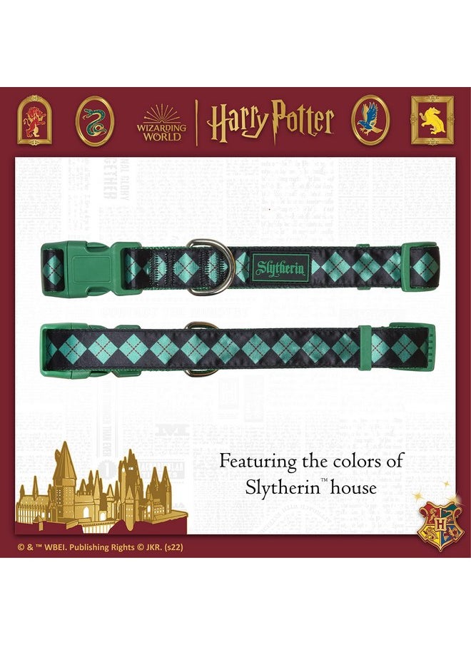 Harry Potter - Harry Potter Slytherin Dog Collar in Size Small | Small Dog Collar, Harry Potter Dog Collar | Harry Potter Dog Apparel & Accessories for Hogwarts Houses, Slytherin - Image 1