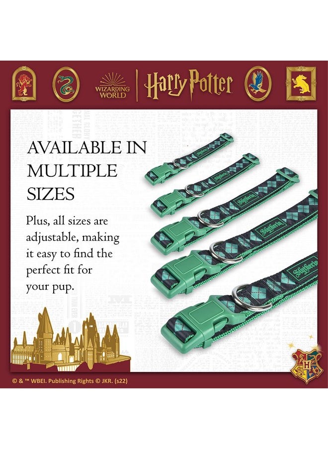 Harry Potter - Harry Potter Slytherin Dog Collar in Size Small | Small Dog Collar, Harry Potter Dog Collar | Harry Potter Dog Apparel & Accessories for Hogwarts Houses, Slytherin - Image 1
