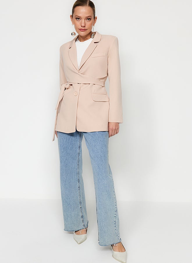 trendyol Stone Regular Lined Woven Blazer Jacket TWOAW21CE0320 - Image 1