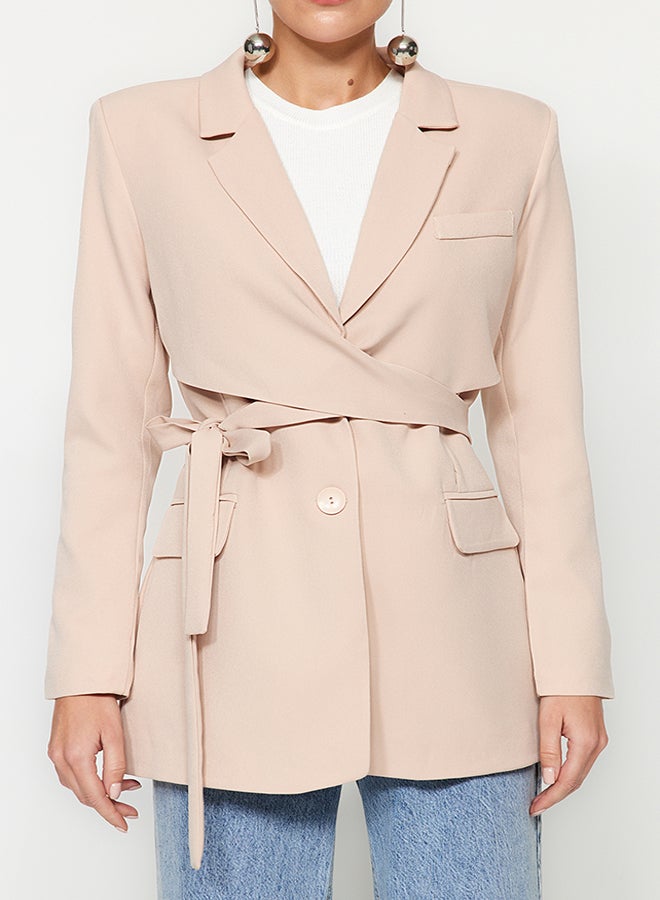 trendyol Stone Regular Lined Woven Blazer Jacket TWOAW21CE0320 - Image 5
