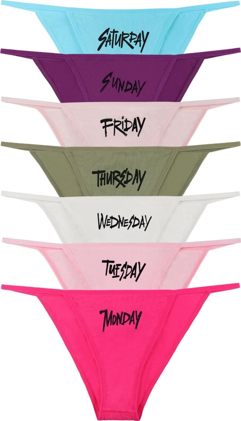 Sensu Women's Day Printed 7-Piece Slip Bikini Panties - KTS1168 Model5 - Image 2