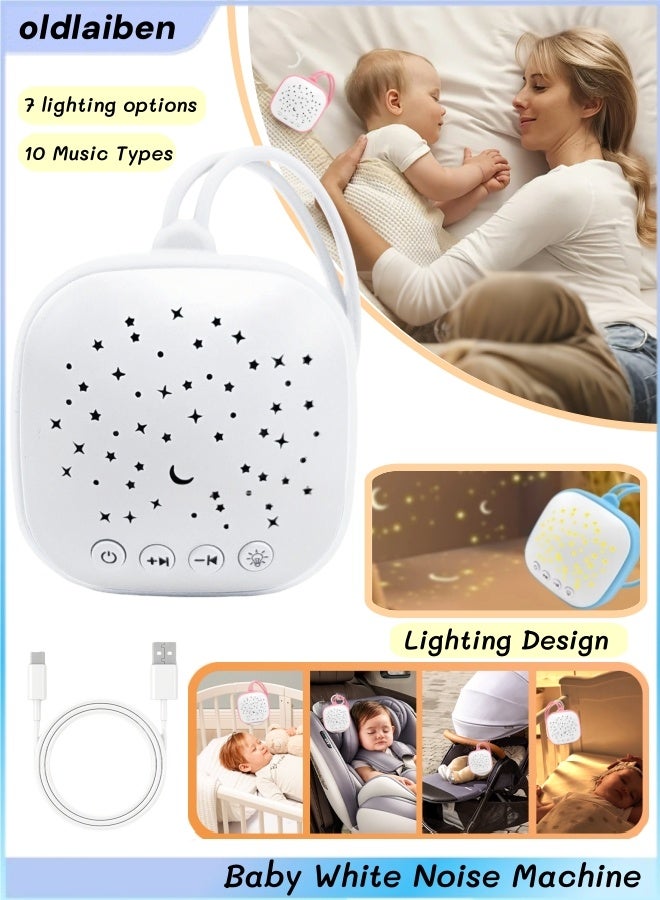 oldlaiben Baby White Noise Machine,Baby Sleep Sound Player,Portable Sound Machine for Baby Adult, Auto-Off Timer,USB Rechargeable,10 Soothing Sound,for Baby, Travel, Nursery and On The Go,Baby Gifts,Noise Canceling for Sleeping - Image 1