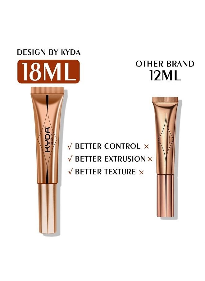 KYDA - Blush Beauty Wand, Shimmer Face Blush with Cushion Applicator, Natural Pearl Finish, Silky Smooth Creamy Formula, Lightweight Blendable Blush Rouge Stick, by Ownest Beauty-Peach Pink - Image 1