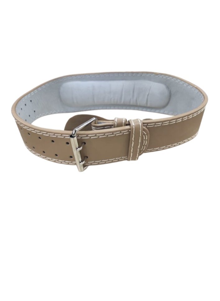 Elite Elite  premium leather weightlifting belt with lower back support for workouts, bodybuilding, functional training, weightlifting, and squats. Size 120 cm.  - Image 2