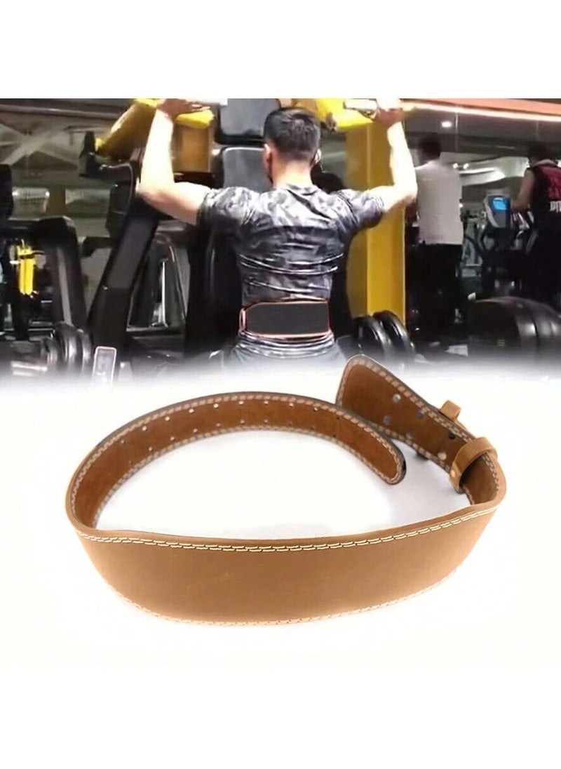 Elite Elite  premium leather weightlifting belt with lower back support for workouts, bodybuilding, functional training, weightlifting, and squats. Size 120 cm.  - Image 3
