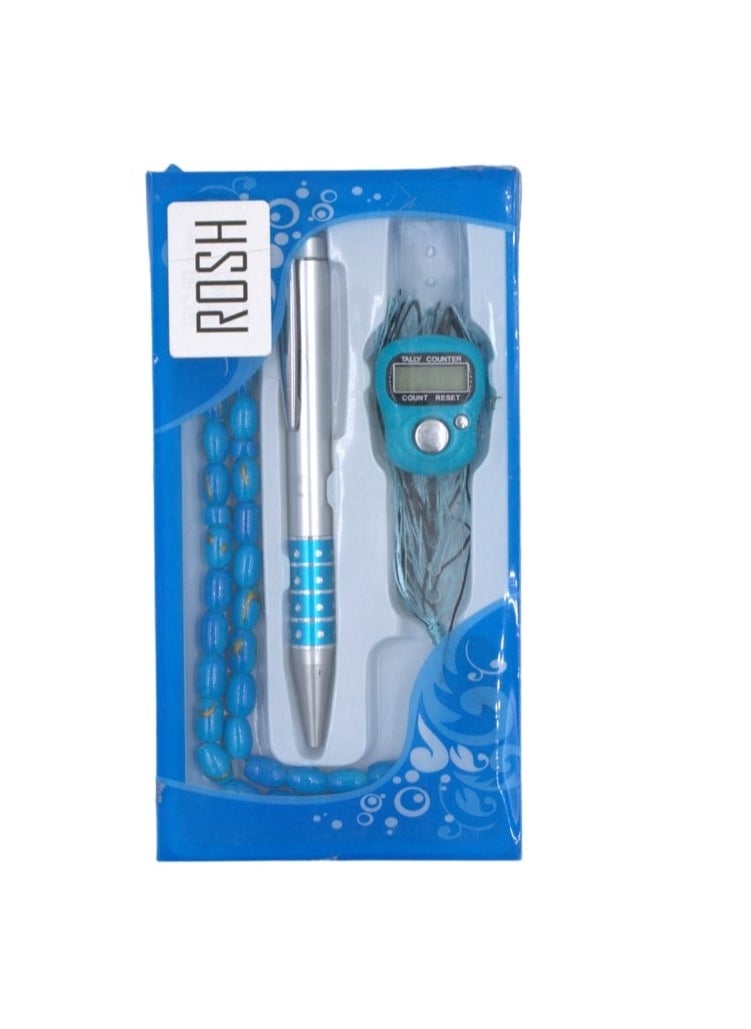 Rosh Prayer Bead set With Pen And Finger Tally Counter 