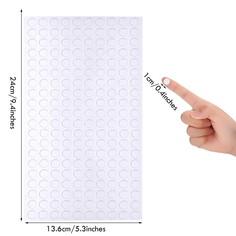 Outus 2400 Pieces Foam Dots Dual-Adhesive 3D Foam Tapes Foam Pop Dots Adhesive Mount for Craft DIY Art or Office Supplies, 12 Sheets, Round (0.4 Inch) - Image 2
