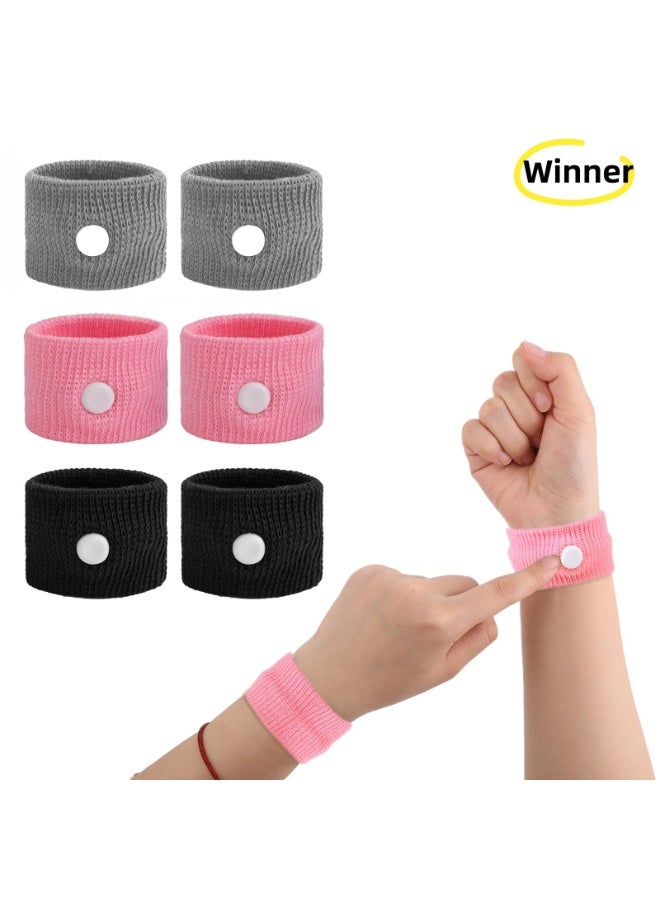 Winner Motion Sickness Relief Bands, 6pcs Motion Travel Sickness Wristbands Natural Acupressure Nausea Relief Wristband for Pregnancy Morning Car Sea Flying Trip Dizziness Anxiety - Image 1