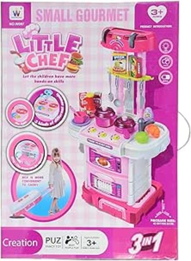 Wanderlong Little Chef Toy for Kids, 3 in 1, 43 Pieces, NO.W097