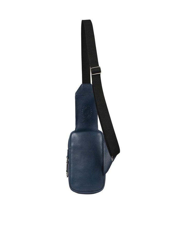 هاي ديزاين حقيبة كروسبودي رجالية زرقاء من الجلد الطبيعي من هايدساين أندوفر 01 - Image 2