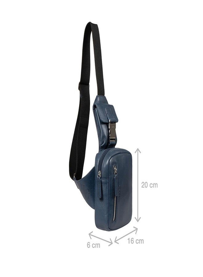 هاي ديزاين حقيبة كروسبودي رجالية زرقاء من الجلد الطبيعي من هايدساين أندوفر 01 - Image 5