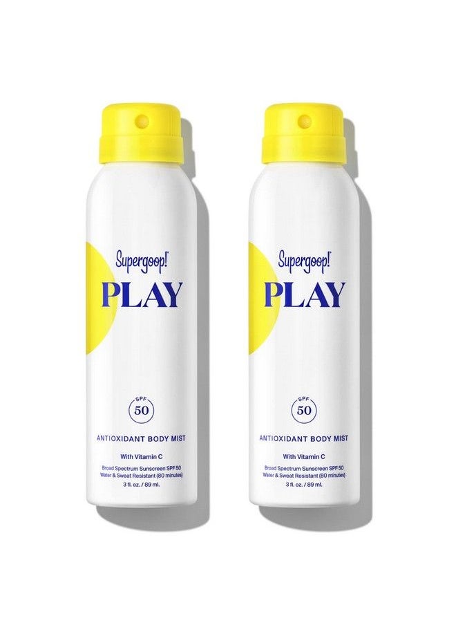 Supergoop! - Play Spf 50 Antioxidant Body Mist W/ Vitamin C 3 Fl Oz 2 Pack Reeffriendly Broad Spectrum Sunscreen Spray For Sensitive Skin Great For Active Days - Image 1