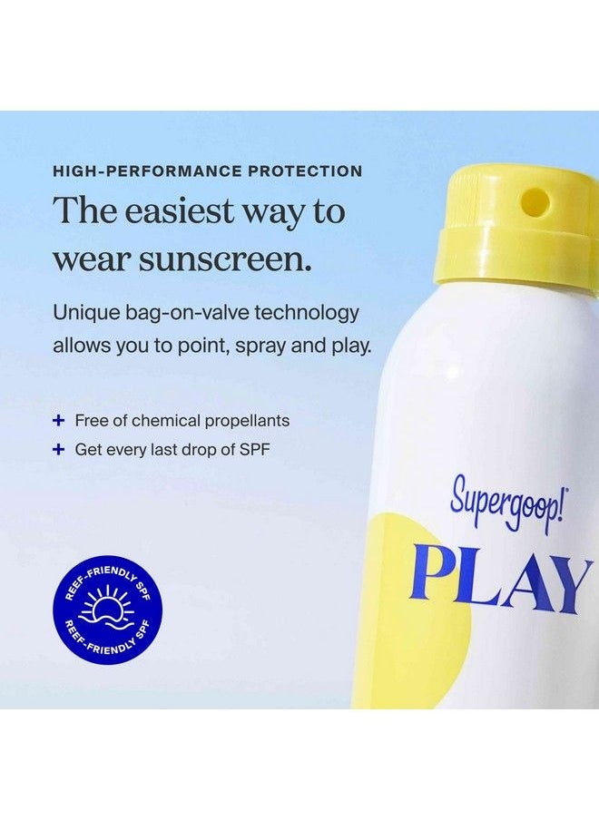 Supergoop! - Play Spf 50 Antioxidant Body Mist W/ Vitamin C 3 Fl Oz 2 Pack Reeffriendly Broad Spectrum Sunscreen Spray For Sensitive Skin Great For Active Days - Image 1