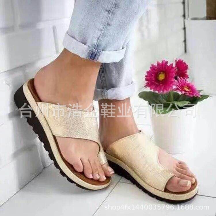 Large Size Sandals Women'S Spring And Solid Color Women'S Toe Sandals Wish - Image 4
