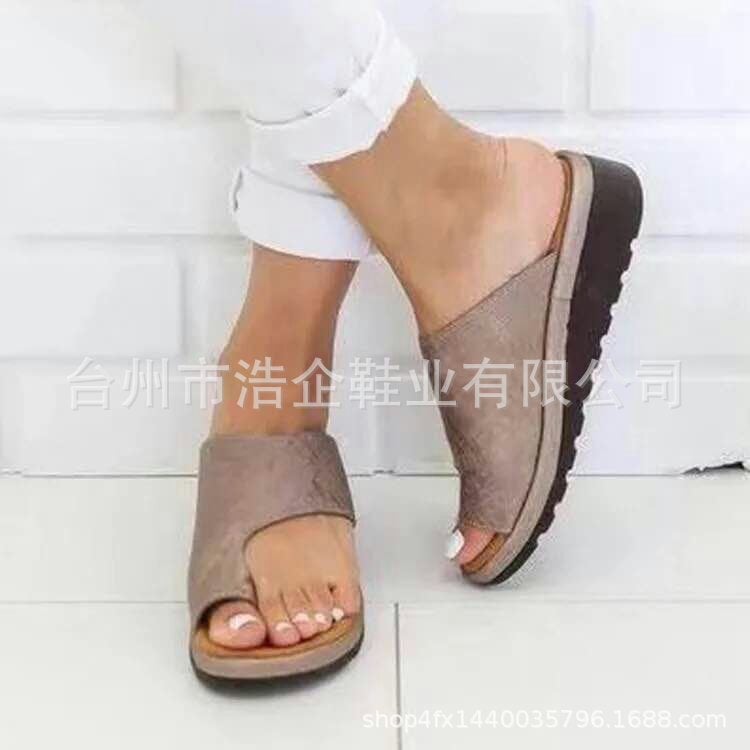 Large Size Sandals Women'S Spring And Solid Color Women'S Toe Sandals Wish - Image 2