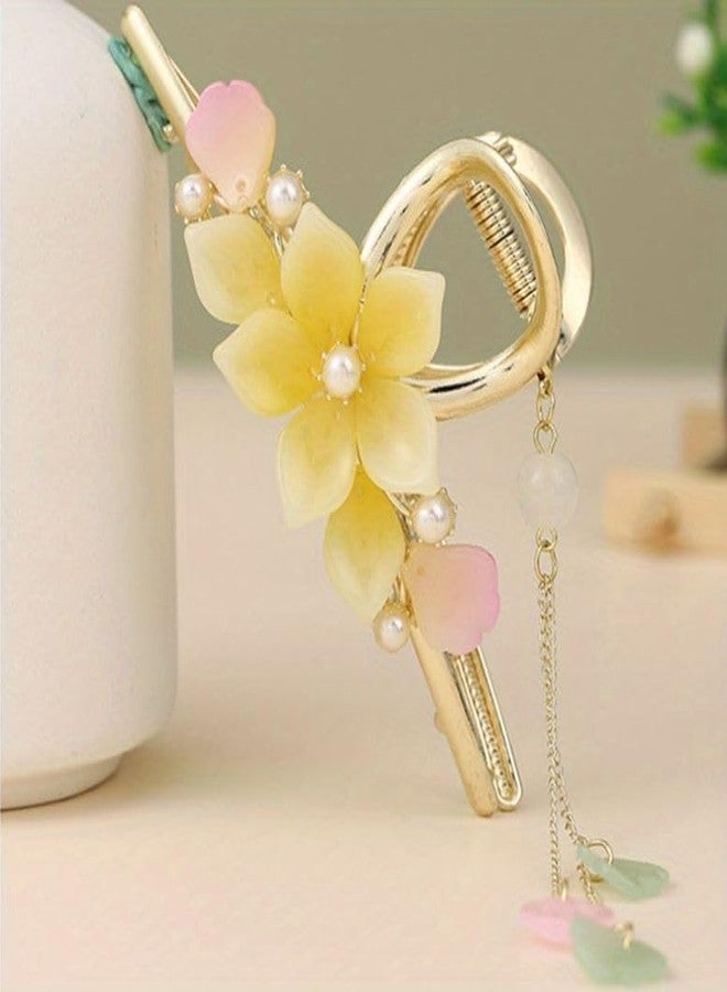 Calyrex Claw Clips, Hair Clip Hair Claw, Large Metal Hair Clips, Flower Claw Clip Hair Accessories for Women, Hair Claw Clips for Thin Thick Hair - Image 1