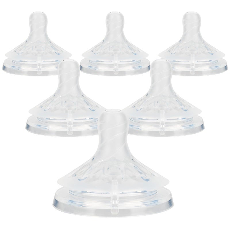 joyfeed Silicone Bottle Nipples for Philips Avent Natural Baby Bottles,Size 5 Nipple,6m+,Flast Flow, 6 Count - Image 1