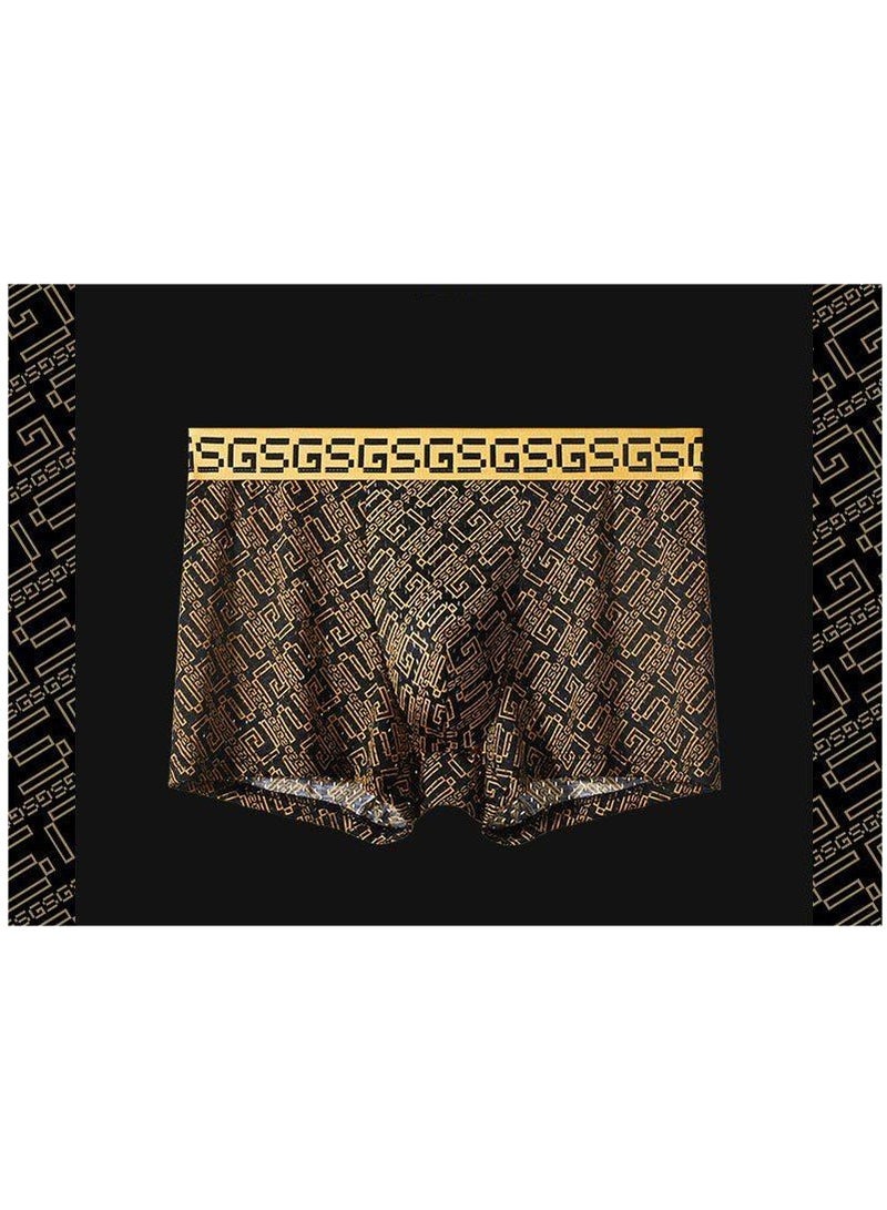 Boxed Men's Fashionable Printed Summer Lightweight Boxed Underwear Set Of 4 Pieces  - Image 5