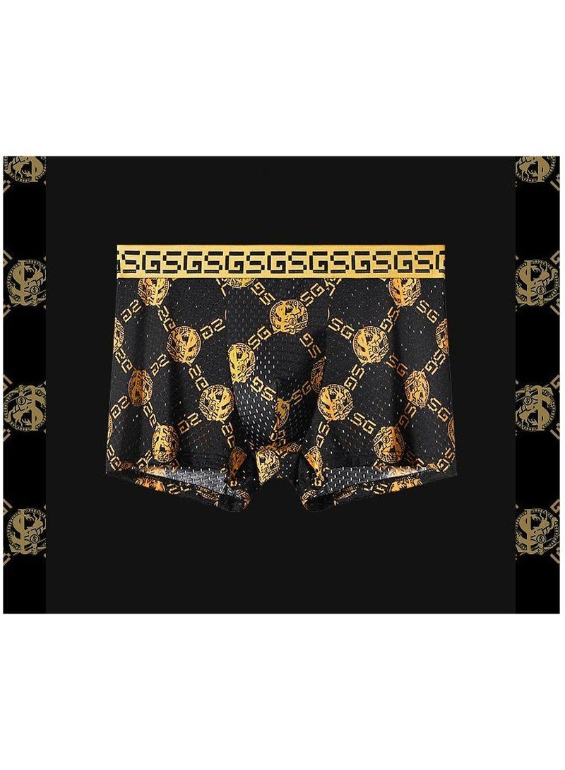 Boxed Men's Fashionable Printed Summer Lightweight Boxed Underwear Set Of 4 Pieces  - Image 3