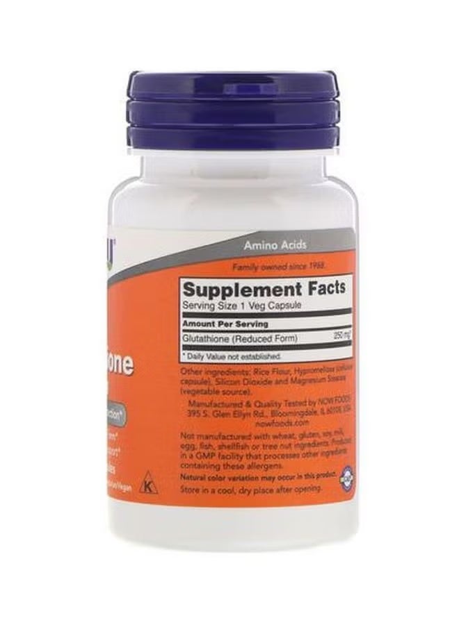 NOW Gluthathione Free Radical Protection 500 mg 30 Veg Capsule - Image 3