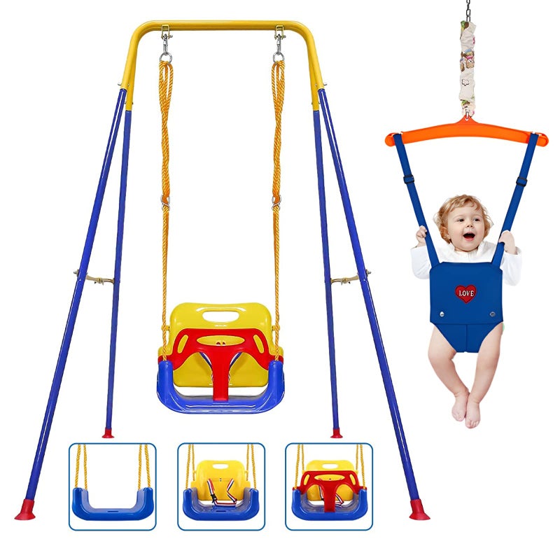 TOREVSIOR 2 in 1 Toddler Swing Jumper Swing Set for IndoorOutdoor Baby Jumpers and Bouncers Easy to Assemble Store Suitable for Children 6 Months and Older - Image 2