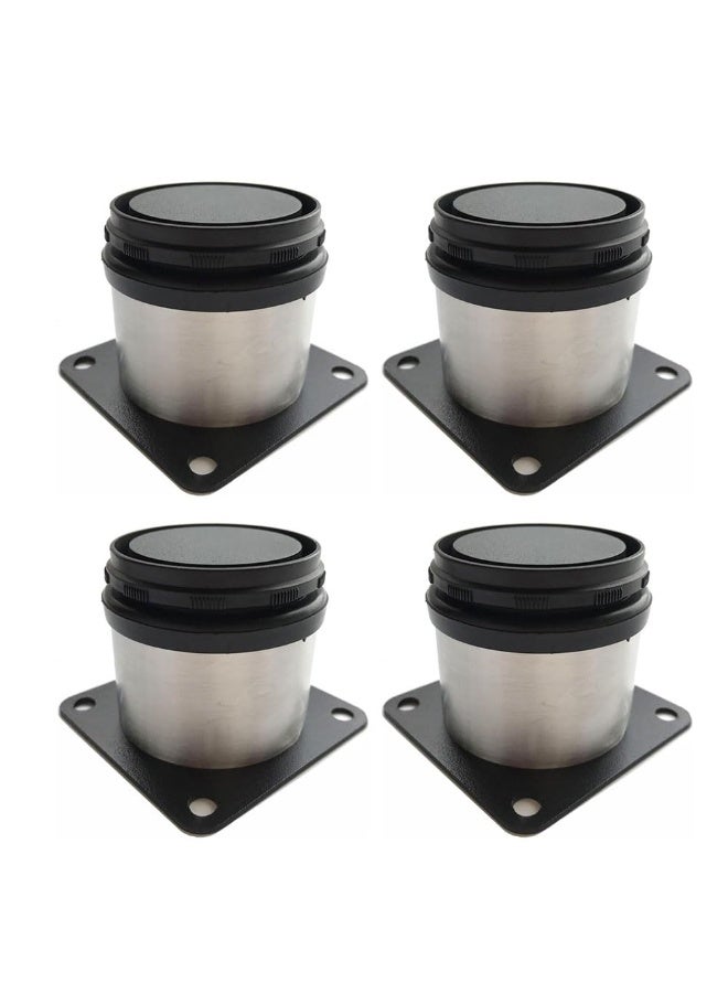 JZS Stainless Steel Furniture Legs Cabinet Adjustable Round Kitchen Feet for DIY Furniture,TV Stand, Sofa, Cabinet,Adjust Height 0-1.5cm,4 Pack - Image 1