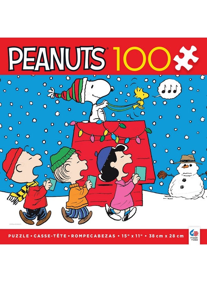 Ceaco Peanuts Holiday Snoopy And The Singers 100 Piece Jigsaw Puzzle - Image 1