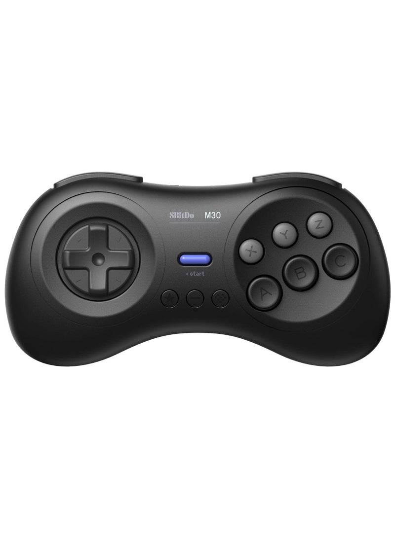 8Bitdo M30 Bluetooth Controller for Switch, Windows and Android, 6-Button Layout for SEGA’s Classic Games (Black) - Image 1