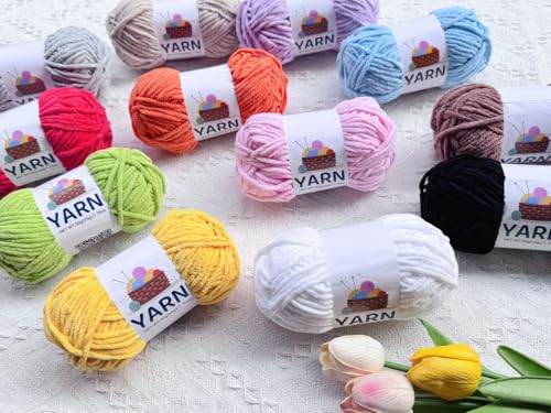 ZICALSO Chenille Yarn12 Chenille Yarn for CrochetingVelvet Yarn for CrochetingVelvet Chenille Fluffy Yarn - Image 3