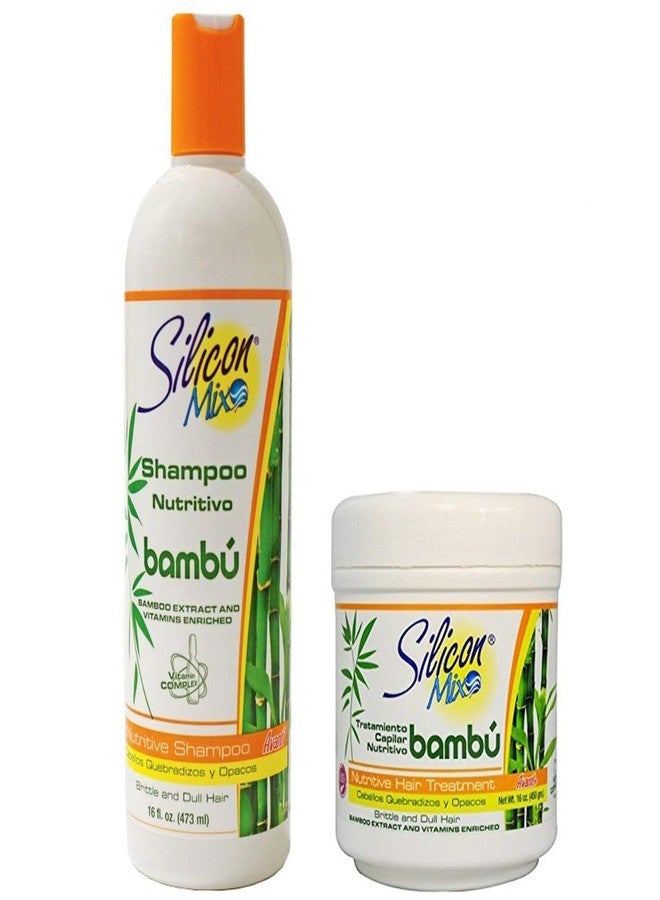 Silicon Mix Bambu Nutritive Shampoo 16oz + Deep Treatment 8oz