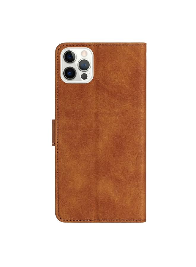 زبون جراب لهاتف iPhone 13 Pro مصنوع من الجلد المنقوش بسبع فراشات - Image 3