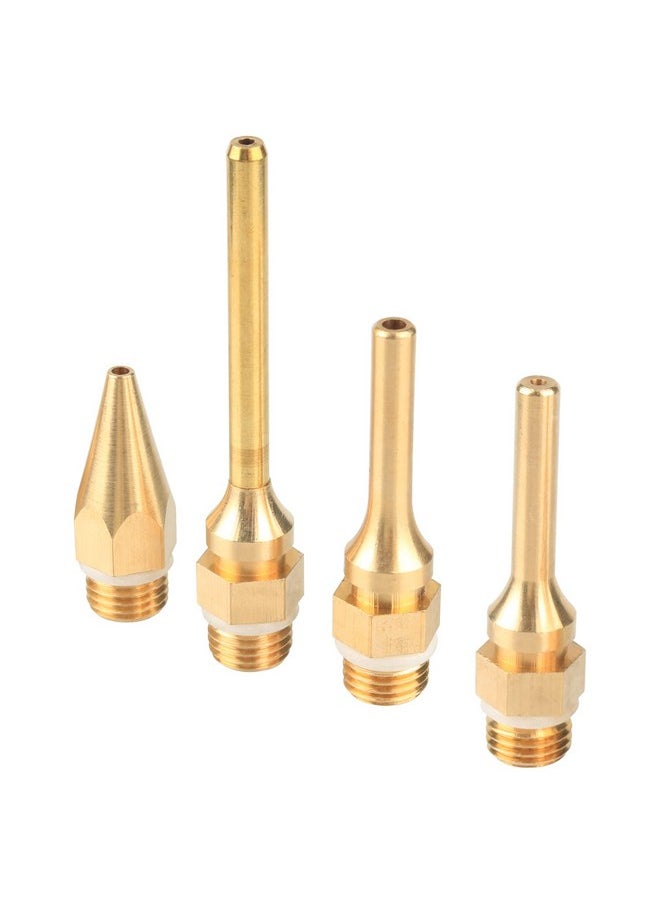 Yakamoz Yakamoz 4Pcs Interchangeable Copper Glue Gun Nozzle Set 10.8mm 7/16 Inch Thread Gluegun Tips Replacement Small Bore Long Tube Nozzles for Hot Melting Glue Guns Bore 2.0mm 3.0mm  - Image 4