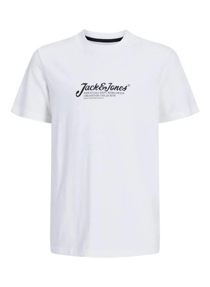 Jack & Jones Junior Kids Logo Print Crew Neck T-Shirt
