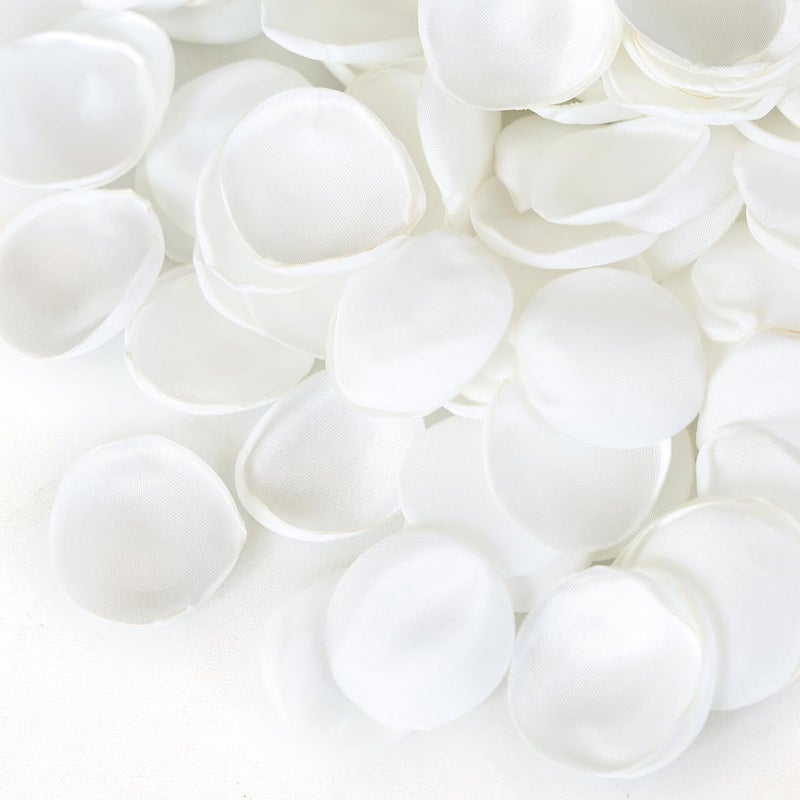 WEIERYUE 300PCS Silk Rose Petals,Beautiful Realistic Scatter Rose Petals Romantic Night Decoration,Wedding Party Decoration Artificial Flowers Petals (Monochrome White) - Image 1