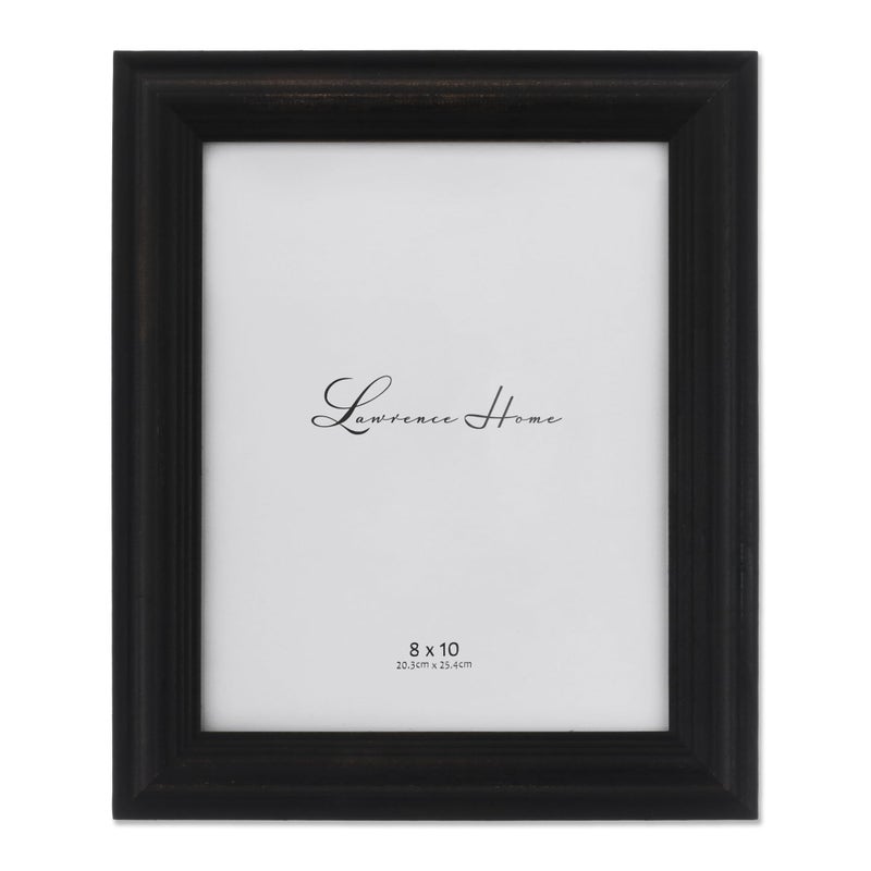 Lawrence Frames 8x10 Weathered Black Wood Picture Frame - Image 1