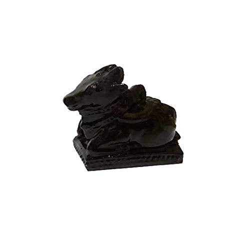 SK Craft Resin Small Nandi Idol for for Pooja Home (Black, L x B x H, 6x6x2.5 cm) - Image 2