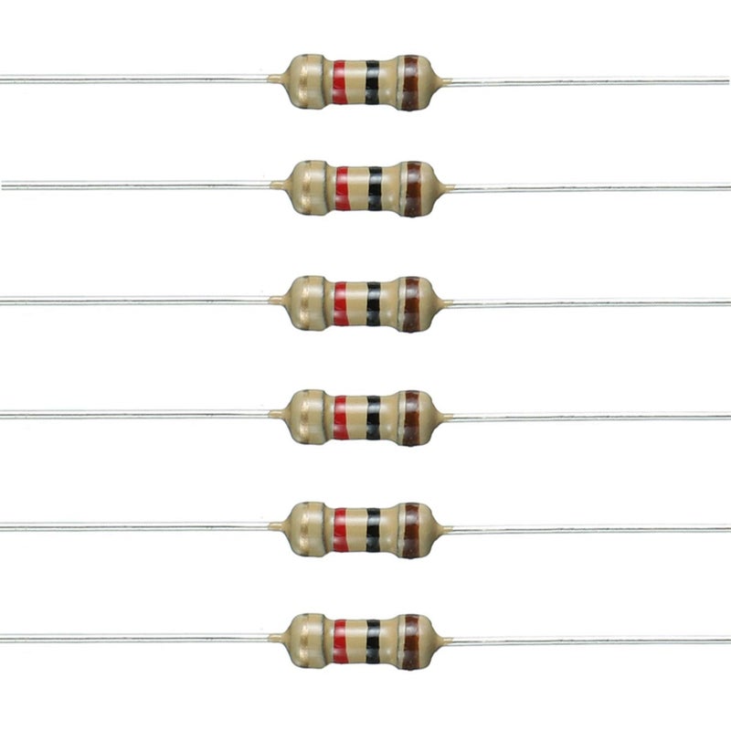 BOJACK 1K Ohm Resistors 1/2 W ±5% Carbon Film Single Resistor (Pack of 200) - Image 1