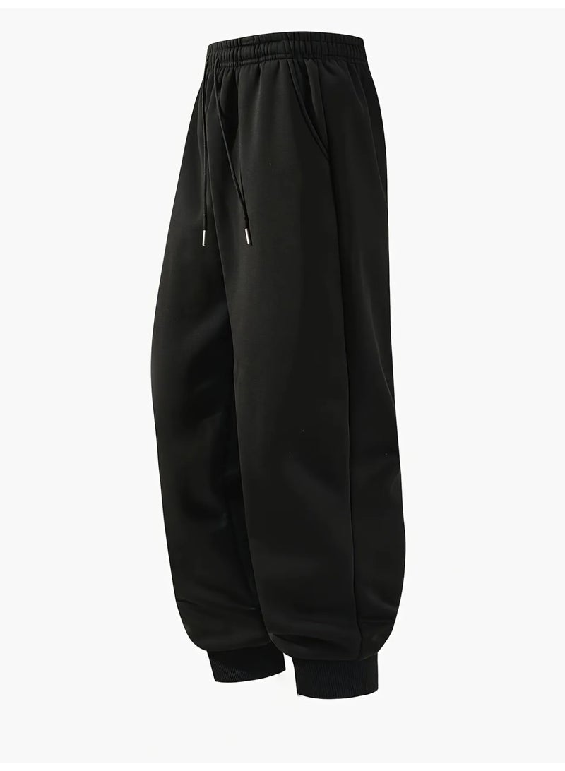 Men's Solid Color Sports Pants Loose American Casual Pants