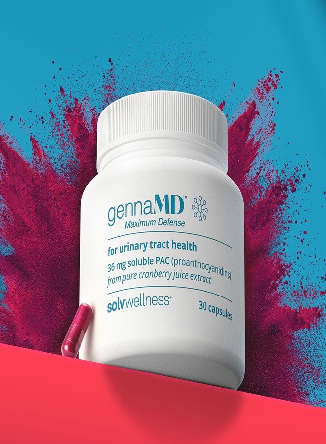 Solv Wellness GennaMD - Maximum UTI Defense - 36 mg Soluble PAC from 100% Cranberry Juice Extract - Highest PAC Concentration in a Small, Easy-to-Swallow Capsule - 30 Capsules - Image 3