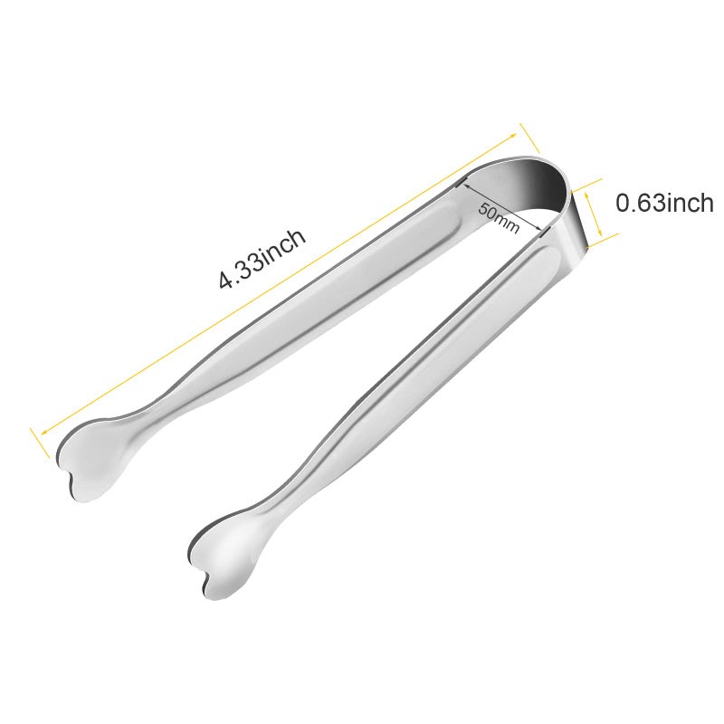 ANYTRP Mini Serving Tongs  Anytrp 18-Packs Stainless Steel  4.3Inch  Kitchen / Appetizers Tongs For Coffee Bar  Tea / Desserts Party  Sugar And Ice Bucket - Image 2