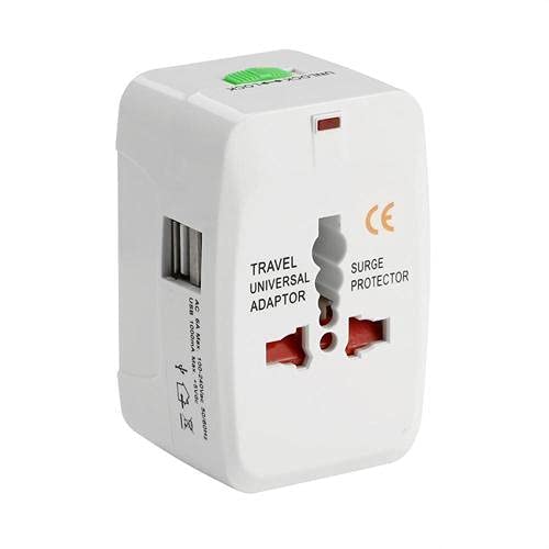 higadget higadget USB Universal World Wide Travel Charger Adapter Universal Adapter Worldwide Travel Adapter with Built in Dual USB Charger Ports 1 Year Limited Warranty  - Image 1