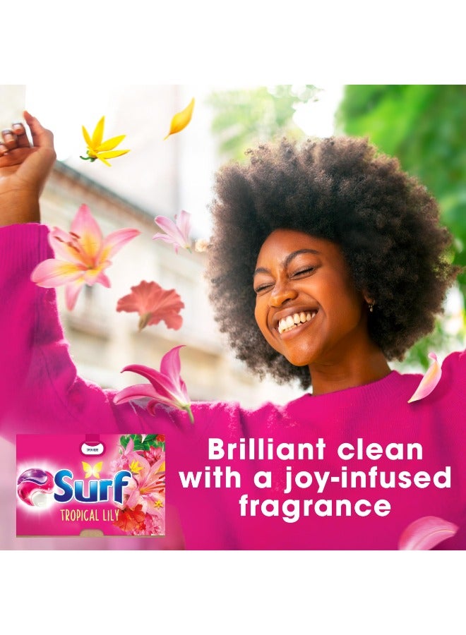 surf Tropical Lily 3 in 1 Laundry Capsules with More Scent for Clean Laundry  - Image 2
