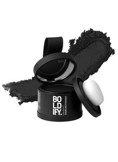Boldify BOLDIFY Hairline Powder  Root Touch Up Hair Color for Gray Coverage  Bald Spot Concealing Hair Powder for Women  Men  48Hour StainProof  Black 