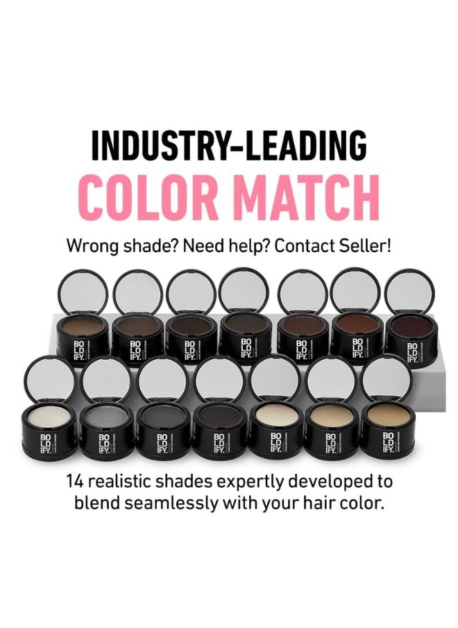 Boldify BOLDIFY Hairline Powder Root Touch Up Hair Color for Gray Coverage Bald Spot Concealing Hair Powder for Women Men 48Hour StainProof Black  - Image 3