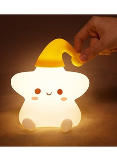 Bukela Night Light for Kids, Baby Night Light Lamp for Kids Room Star Girls Night Light, Silicone Nursery Squishy Soft Rechargeable Color Changing Cute Night Light, Star Birthday Gift  - Image 1