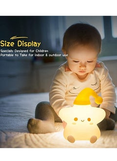 Bukela Night Light for Kids, Baby Night Light Lamp for Kids Room Star Girls Night Light, Silicone Nursery Squishy Soft Rechargeable Color Changing Cute Night Light, Star Birthday Gift  - Image 5