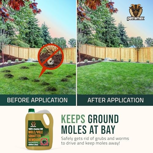 Petra 100% Castor Oil for Moles and Voles - Get Rid of Moles & Voles - Most Effective Way to Get Rid of Moles in Your Yard - Gopher, Ground Mole, Vole Caster Oil - Pet Safe, Food Grade (135 Fl Oz) - Image 2