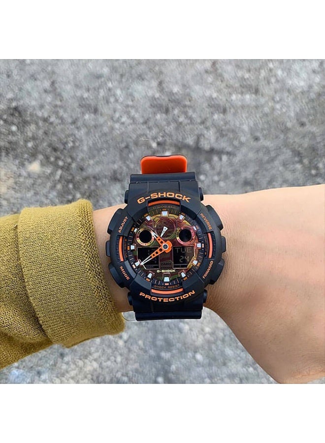 كاسيو ساعة كاسيو رجالي جي شوك GA100BR-1A للرجال تناظرية رقمية - Image 2