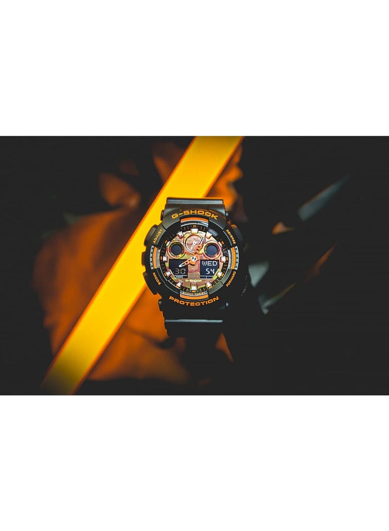 كاسيو ساعة كاسيو رجالي جي شوك GA100BR-1A للرجال تناظرية رقمية - Image 3